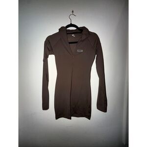 Prix brown mini dress long sleeve size Small